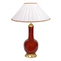 19th Century Chinese Sang du Bouf vase / lamp